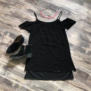 One clothing black off shoulders dress
